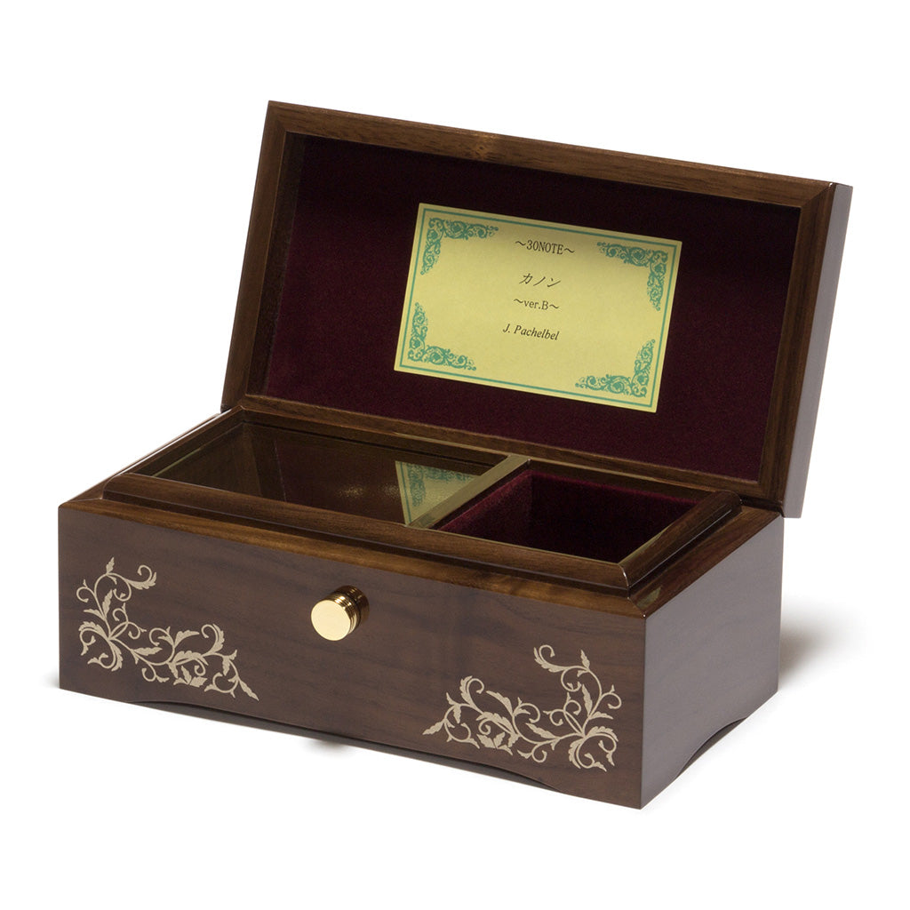 【曲が選べる・誕生日に人気】30弁 鏡面仕上げ ウォールナット|高級仕上げオルゴール プレゼント お祝いギフト