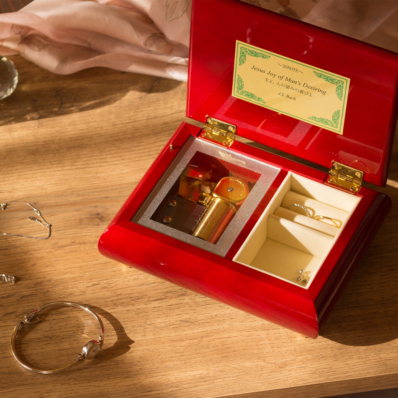 【曲が選べる・誕生日に人気】30弁 ミーティス メープル ワイン|高級仕上げオルゴール プレゼント お祝いギフト