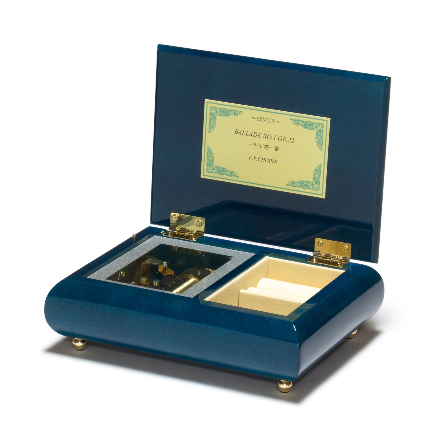 【曲が選べる・誕生日に人気】30弁 ミーティス メープル ブルー |高級仕上げオルゴール プレゼント お祝いギフト