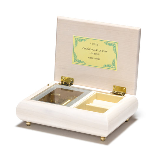 【曲が選べる・誕生日に人気】30弁 ミーティス メープル ホワイト|高級仕上げオルゴール プレゼント お祝いギフト