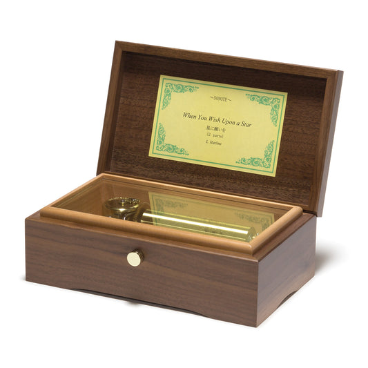 【曲が選べる・誕生日に人気】50弁 スタンダード ウォールナット|高級仕上げオルゴール プレゼント お祝いギフト