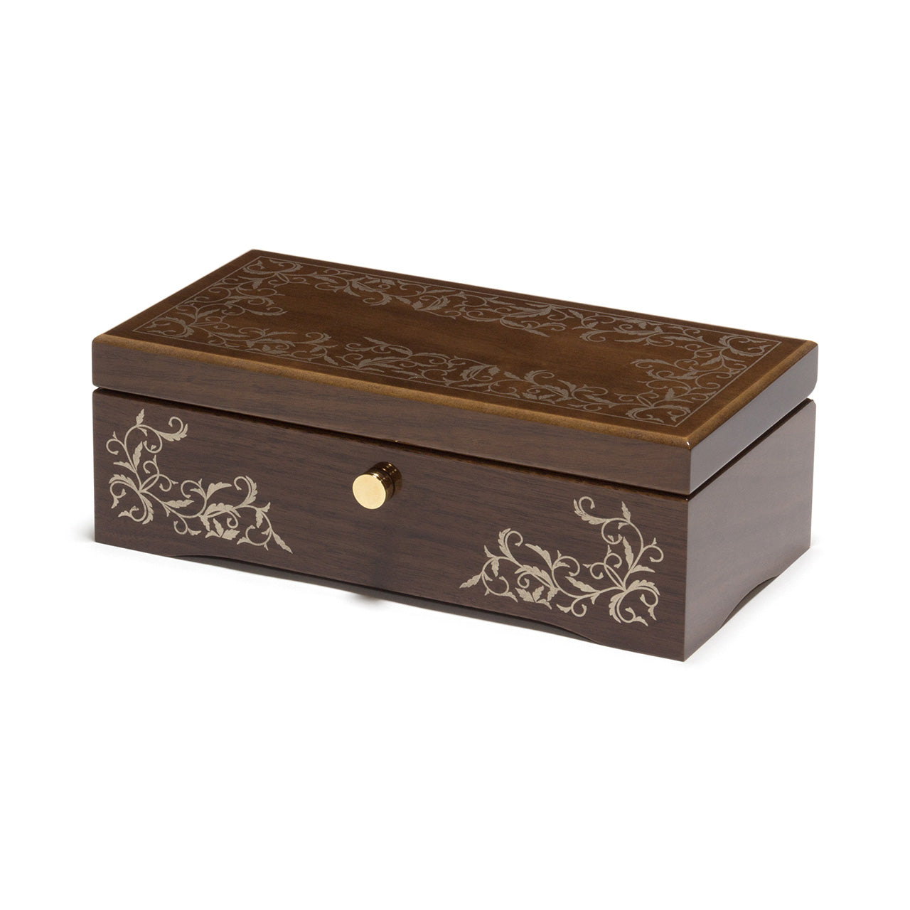 【曲が選べる・誕生日に人気】50弁 鏡面仕上げ ウォールナット|高級仕上げオルゴール プレゼント お祝いギフト