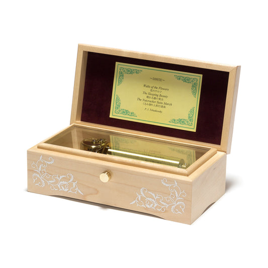 【曲が選べる・誕生日に人気】50弁 鏡面仕上げ メープル|高級仕上げオルゴール プレゼント お祝いギフト