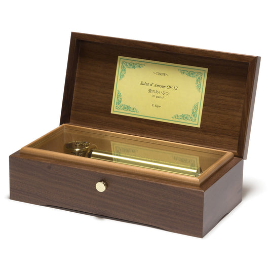 【曲が選べる・誕生日に人気】72弁 スタンダード ウォールナット|高級仕上げオルゴール プレゼント お祝いギフト