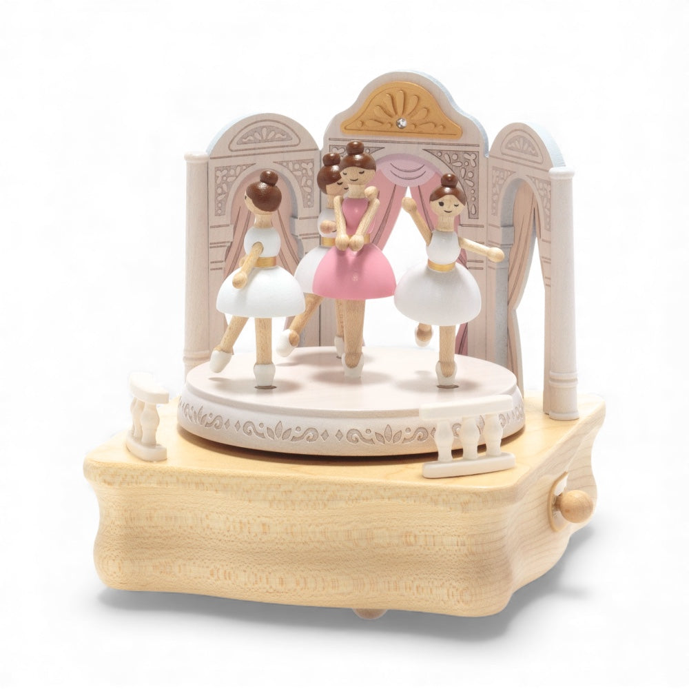 【EA159S】木製からくりオルゴール バレエ Ballet