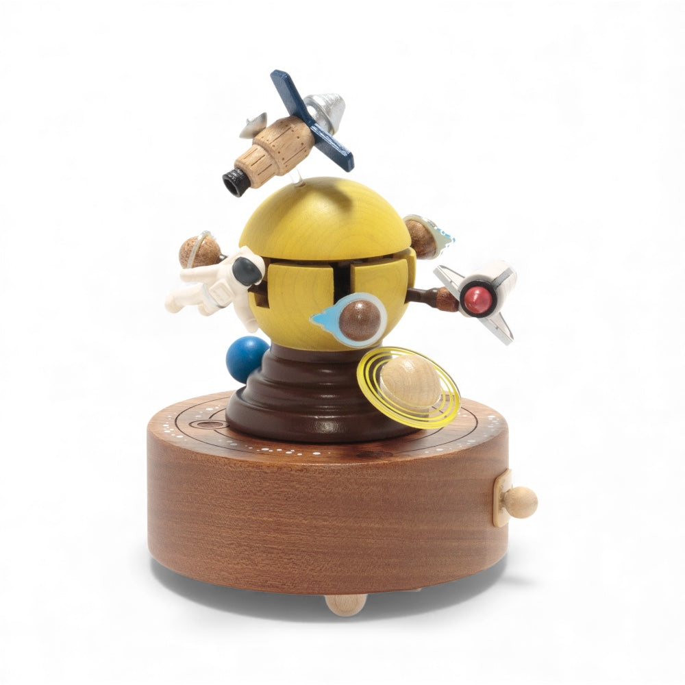 【EA162S】木製からくりオルゴール 宇宙探検 Space Exploration
