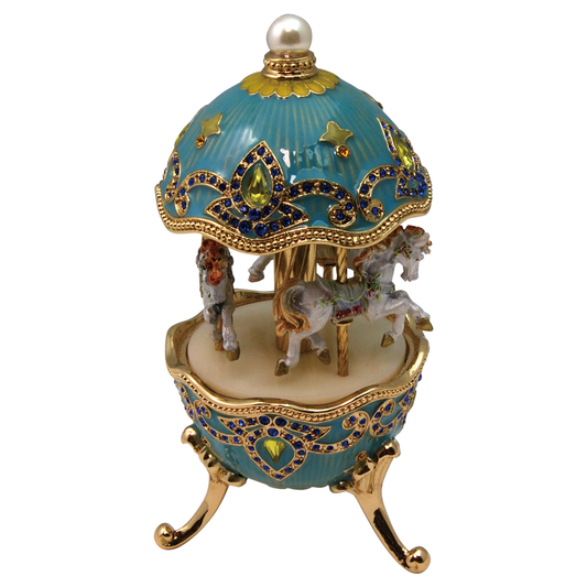 【YA715A】ピューター メリーゴーランド ブルー