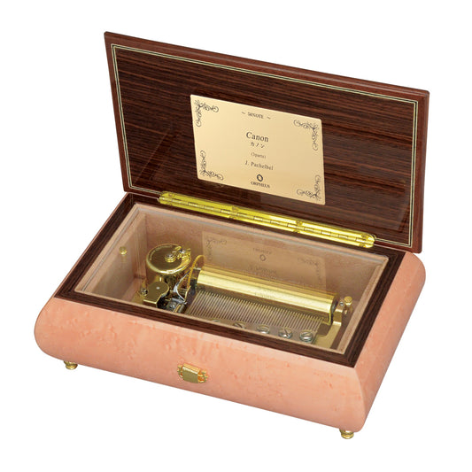 【曲が選べる・誕生日に人気】【EX245】50弁 ORPHEUS イタリア象嵌 ピンク/花柄|高級仕上げオルゴール プレゼント お祝いギフト