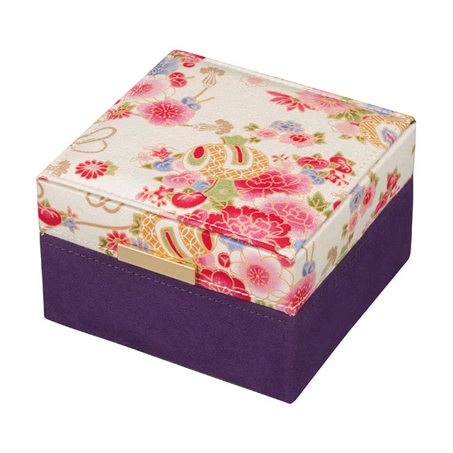 【AB401】 布製ジュエリーボックスオルゴール(和柄)