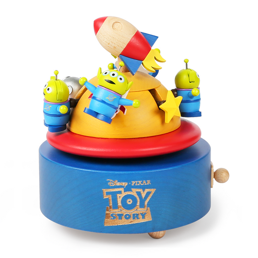 【CD181S】ディズニー木製からくりオルゴール トイストーリーエイリアン