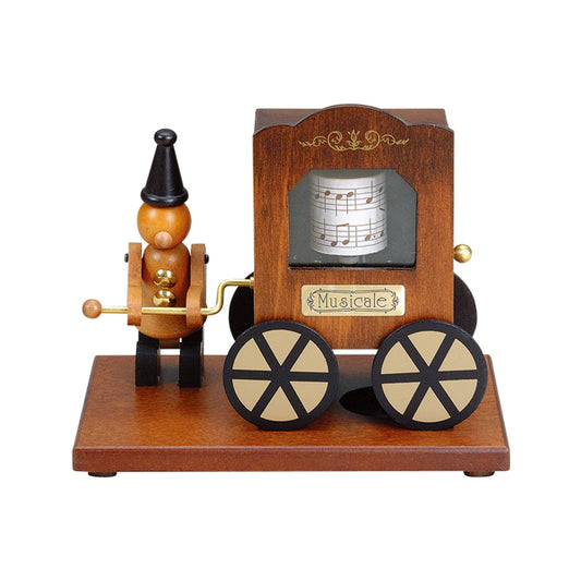 【EA059S】木製からくり人形オルゴール ストリートオルガン:即納品