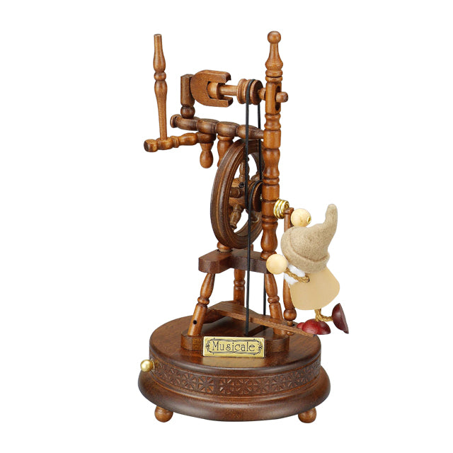 【EA092S】からくり木製オルゴール(糸巻き):即納品