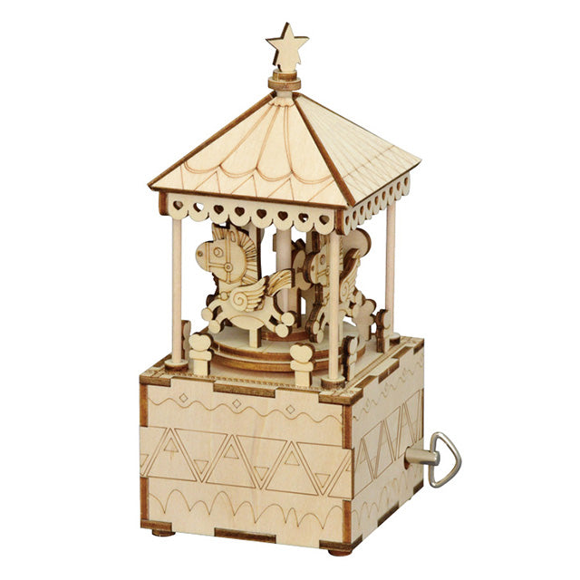 【EA250S】 DIYオルゴール メリーゴーランド ナチュラル:即納品