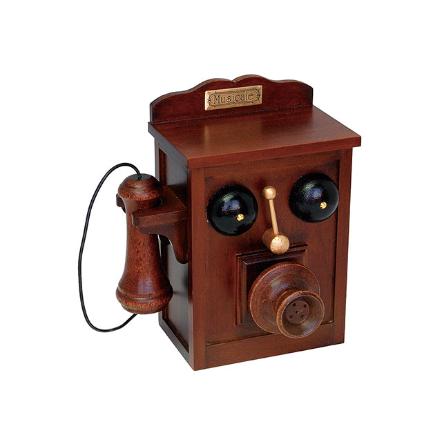 YA162S】木製ミニアンティークオルゴール 電話 – オルゴールギャラリー