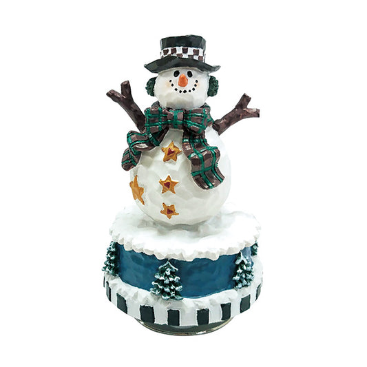 【YA757S】 クリスマス回転オルゴール スノーマン