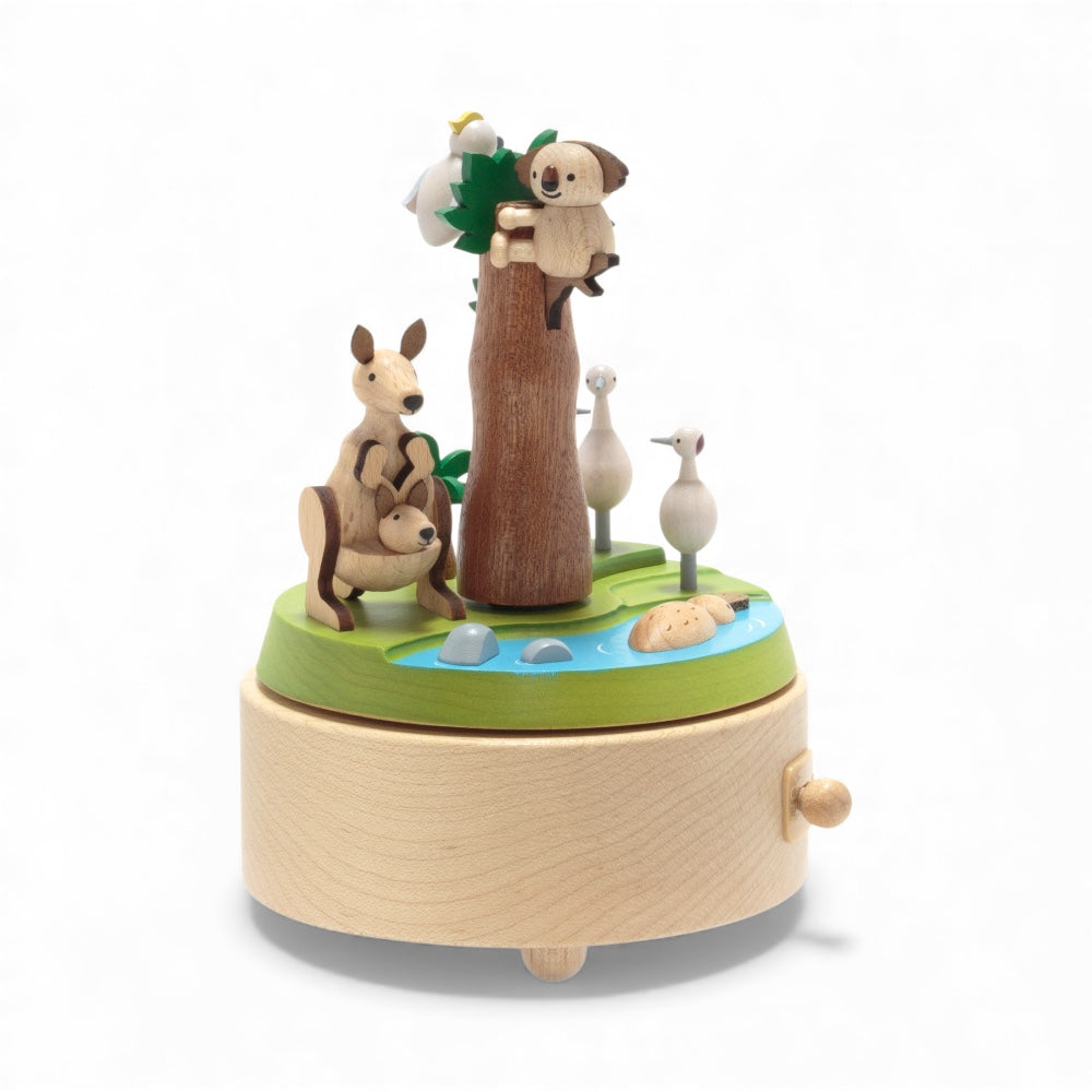 【EA156S】木製からくりオルゴール　サファリパーク Safari Park