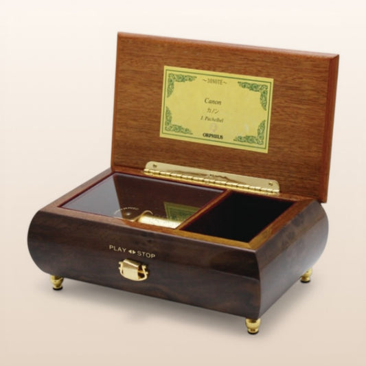 【曲が選べる・誕生日に人気】【EX157I】30弁 ORPHEUS 突板仕上げ　ブラウン｜高級仕上げオルゴール プレゼント お祝いギフト