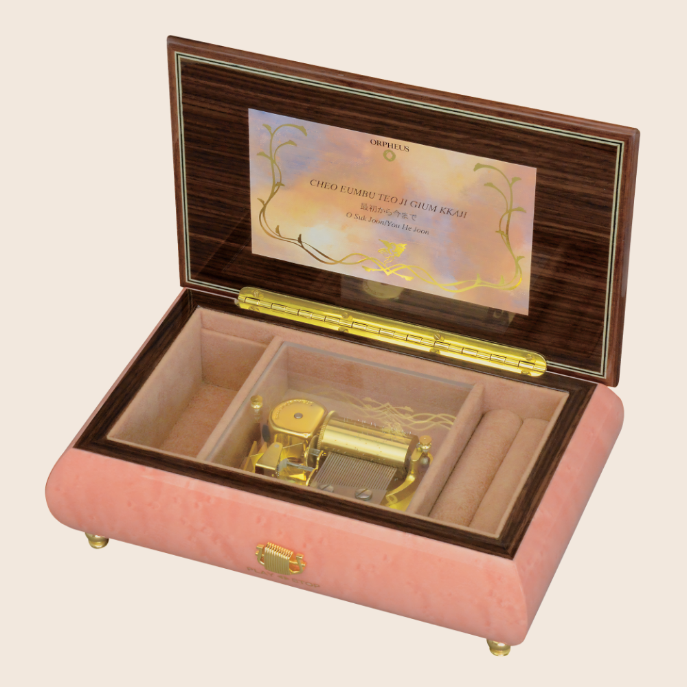 EX194I | 30-note ORPHEUS Italian Inlay with Storage, Red Floral