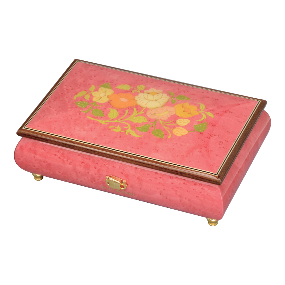 EX194I | 30-note ORPHEUS Italian Inlay with Storage, Red Floral
