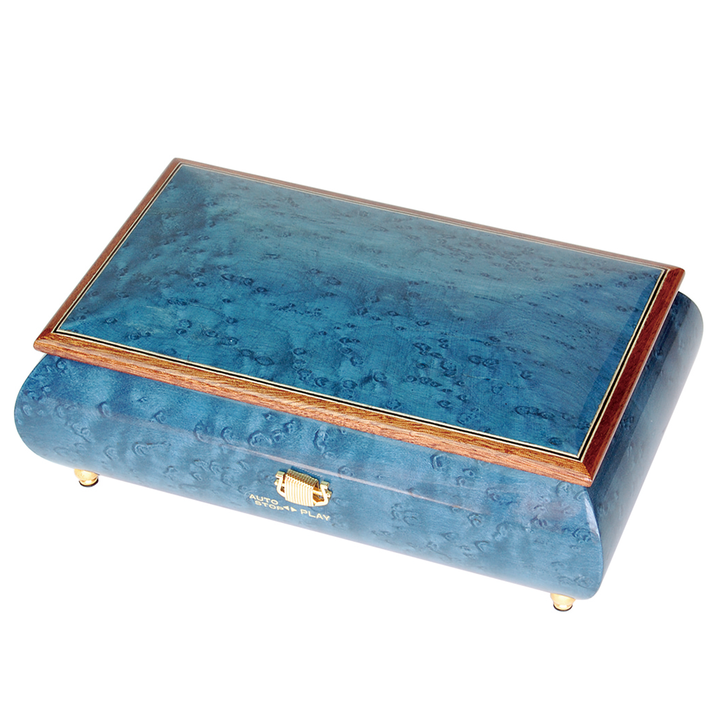 曲が選べる・誕生日に人気】【EX278】50弁 ORPHEUS 突板仕上げ ブルー 曲が選べる・誕生日に人気】【EX278】50弁 ORPHEUS 突板仕上げ ブルー