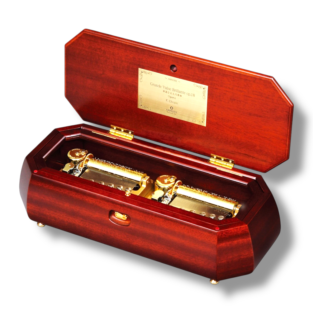 専用オルフェウスシリンダー式オルゴール50弁2曲 共箱 東Y7-0508①トヒサ 100弁(50弁×2)オルフェウス Concerto100 – オルゴールギャラリー
