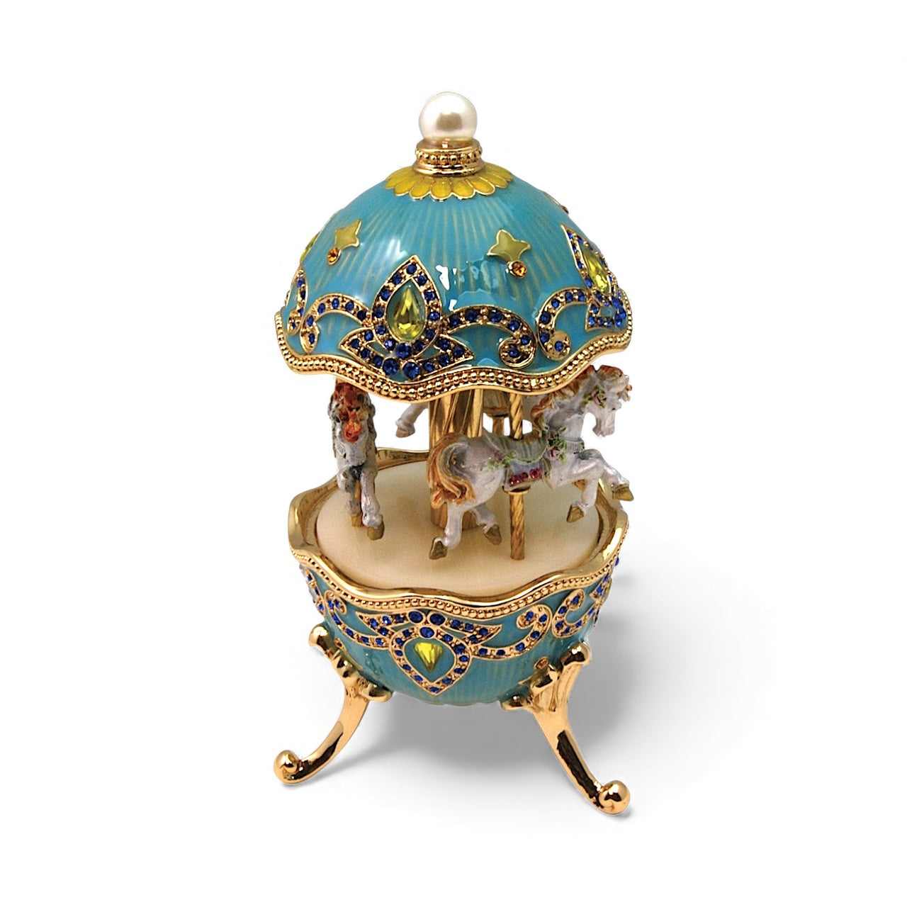 【YA715A】ピューター メリーゴーランド　ブルー